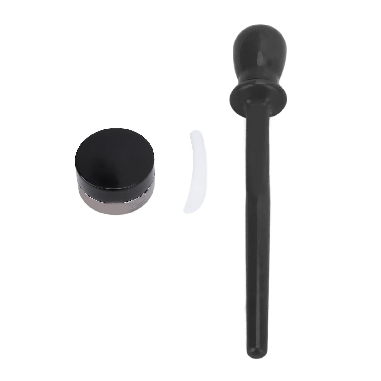 Set of 3 silicone eyeliner brushes, flesh-colored, waterproof, 4 g, black
