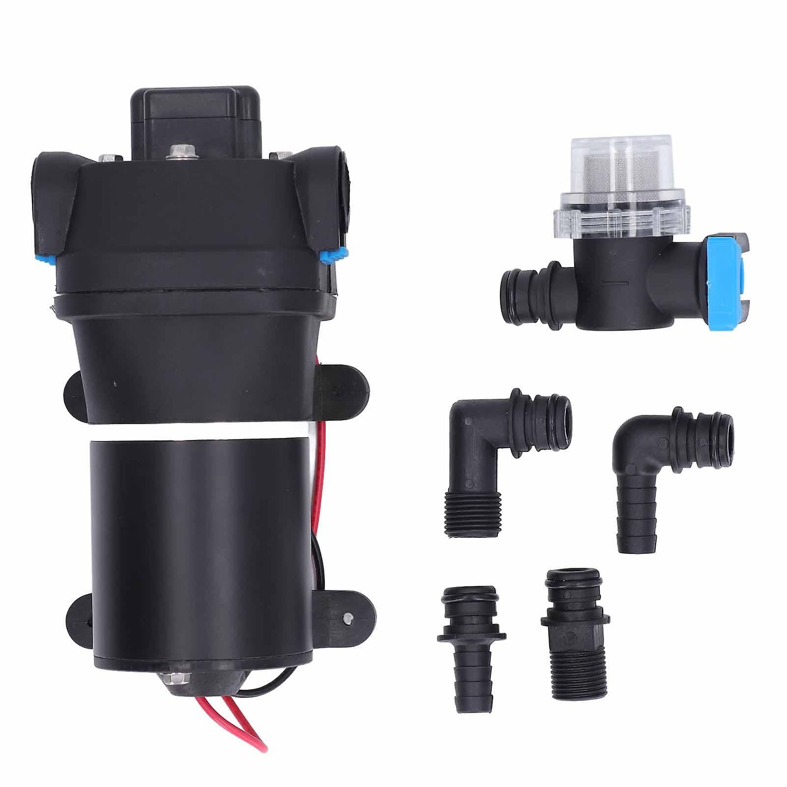 Water Booster Pump 2.7GPM 17PSI 10m High Head Strong Power Self Priming Micro Diaphragm Water Pump 24V for RV