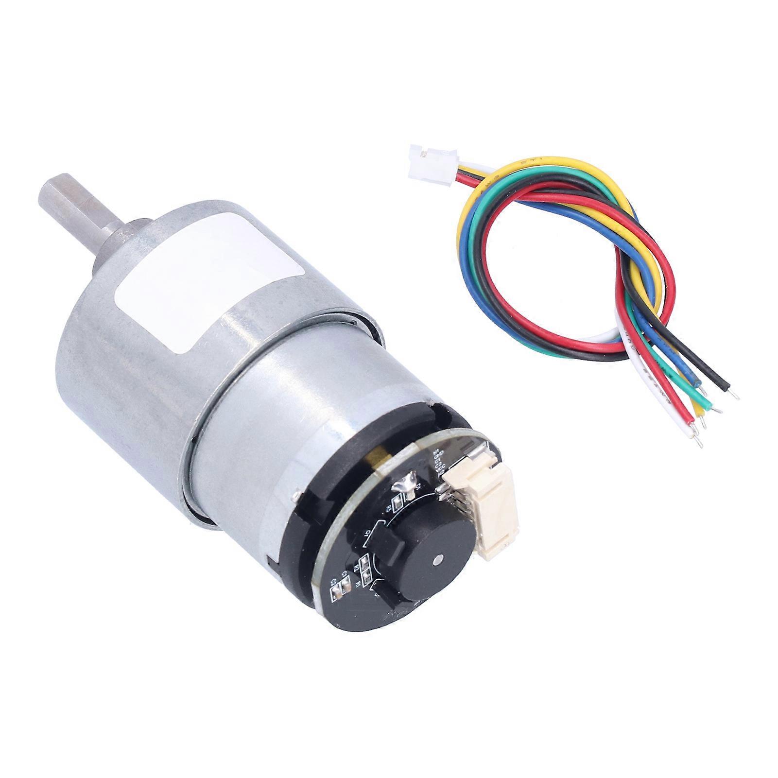 JGB37‑520 DC 12V Micro Gear Motor 6mm Shaft with Encoder