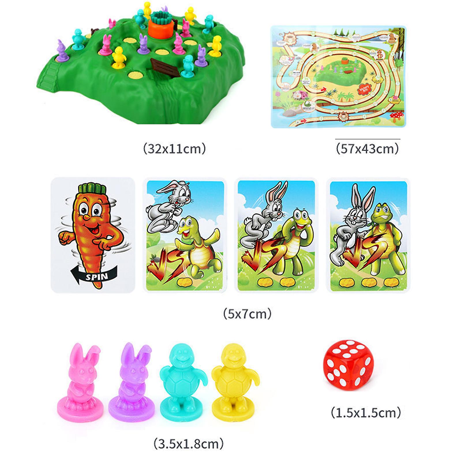Tortoises & Hares Board Game for Kids Multiplayer Family Party Competition Toy