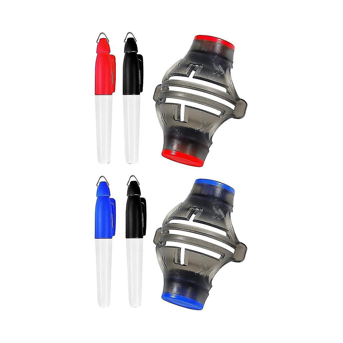 Golf Ball Line Marker Drawing Tool And Mark Pens Set Template Alignment Putting Marking Liner 360-degree Rotation Tools