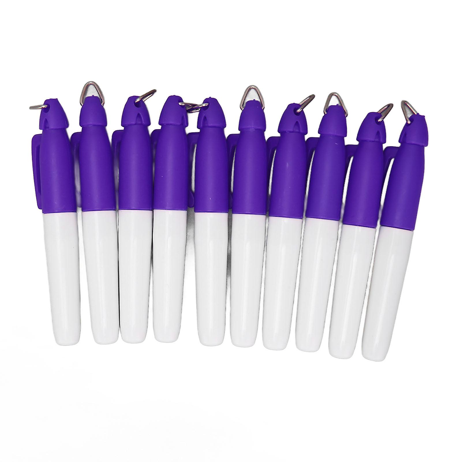 10pcs Golfing Marker Pen Oil Based Waterproof Portable Ball Line Marker Tool Ball Alignment Tool for Drawing Coloring Purple 