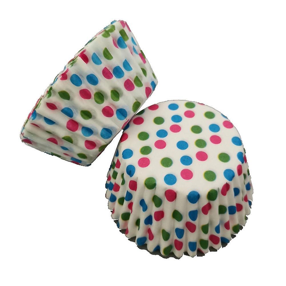 100Pcs Mini Cupcake Liners 6cm Heat-Resistant Dot Print Cups