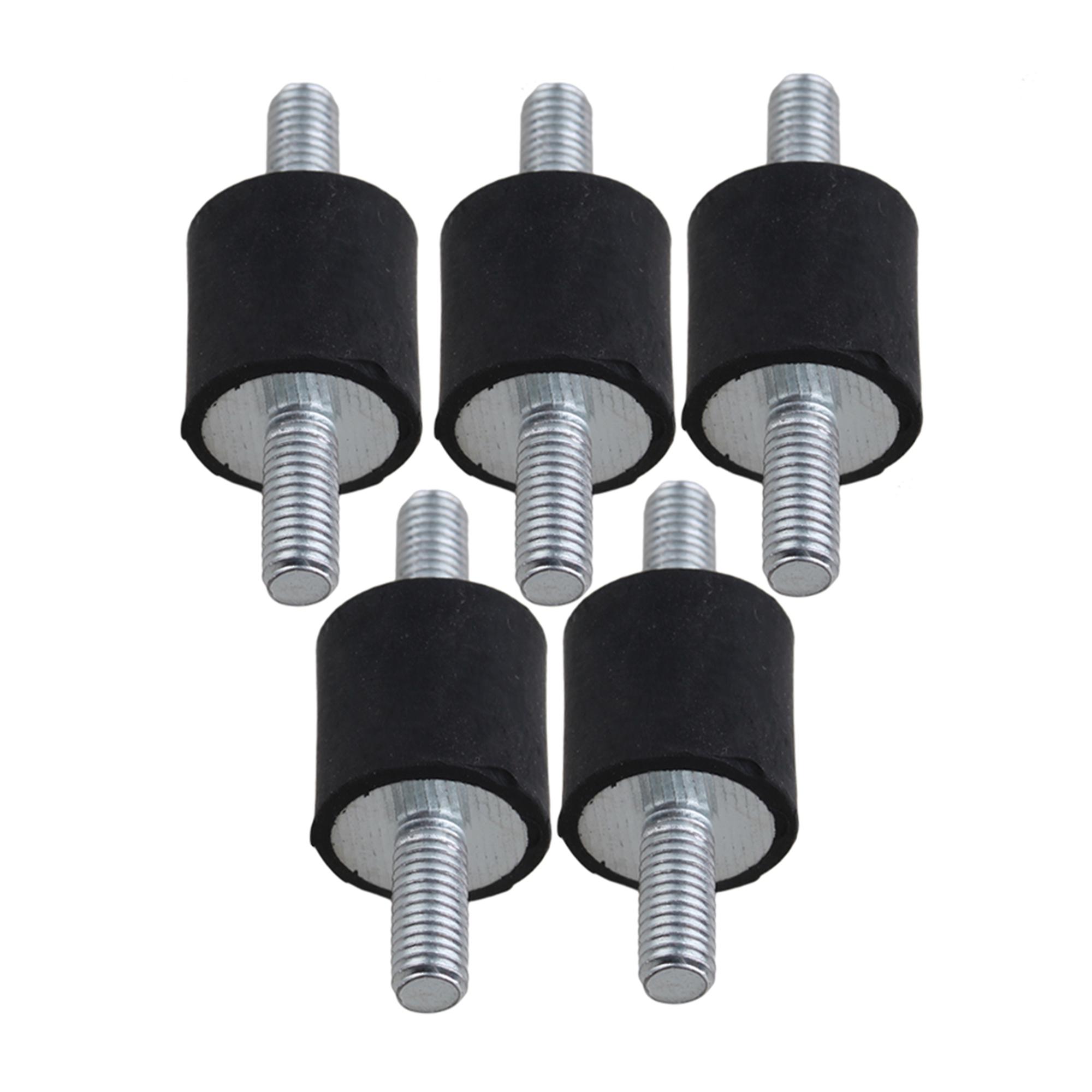 5PCS 15x15mm Black+Silver Double Ends Screw Silentblock For Welding Machine