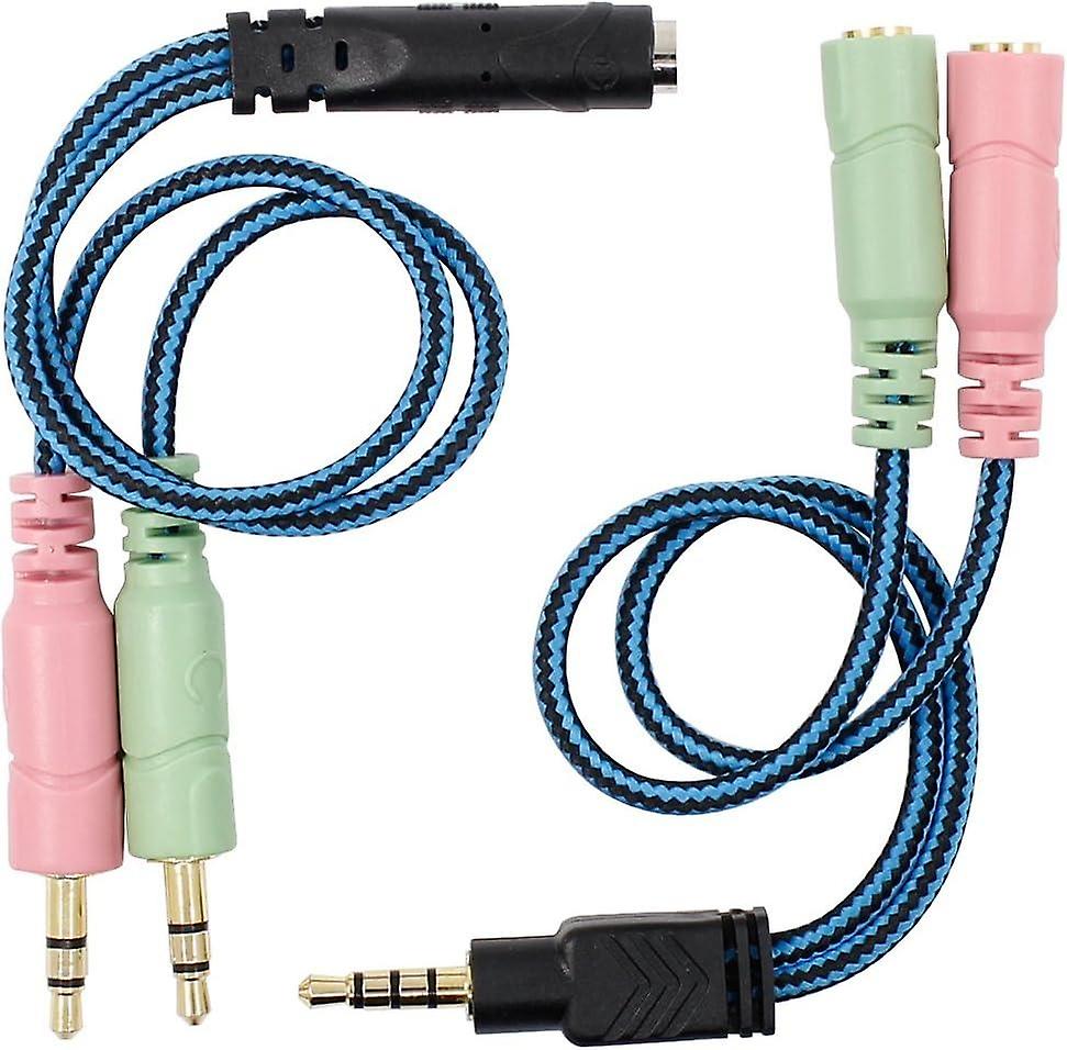 Jack Cable Adapter Kit for Mobile Phone/PC Headset Headphone Function
