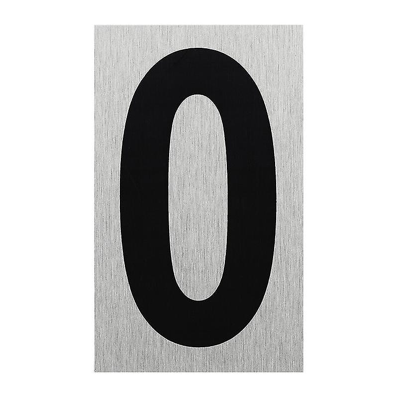 Letrero de puerta de aluminio "0" 100x60mm