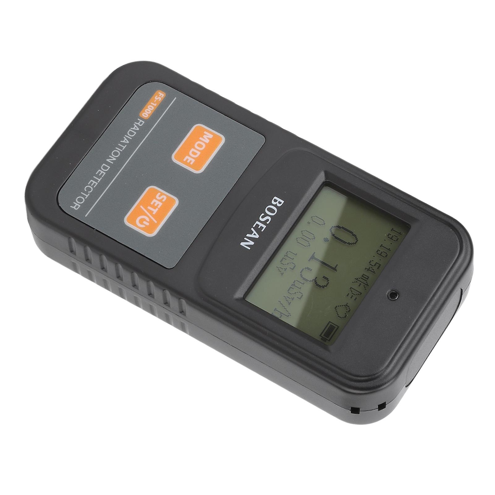 FS 1000 Digital Geiger Counter Nuclear Radiation Detector Beta Gamma X Ray Radioactive Rays Detector Black