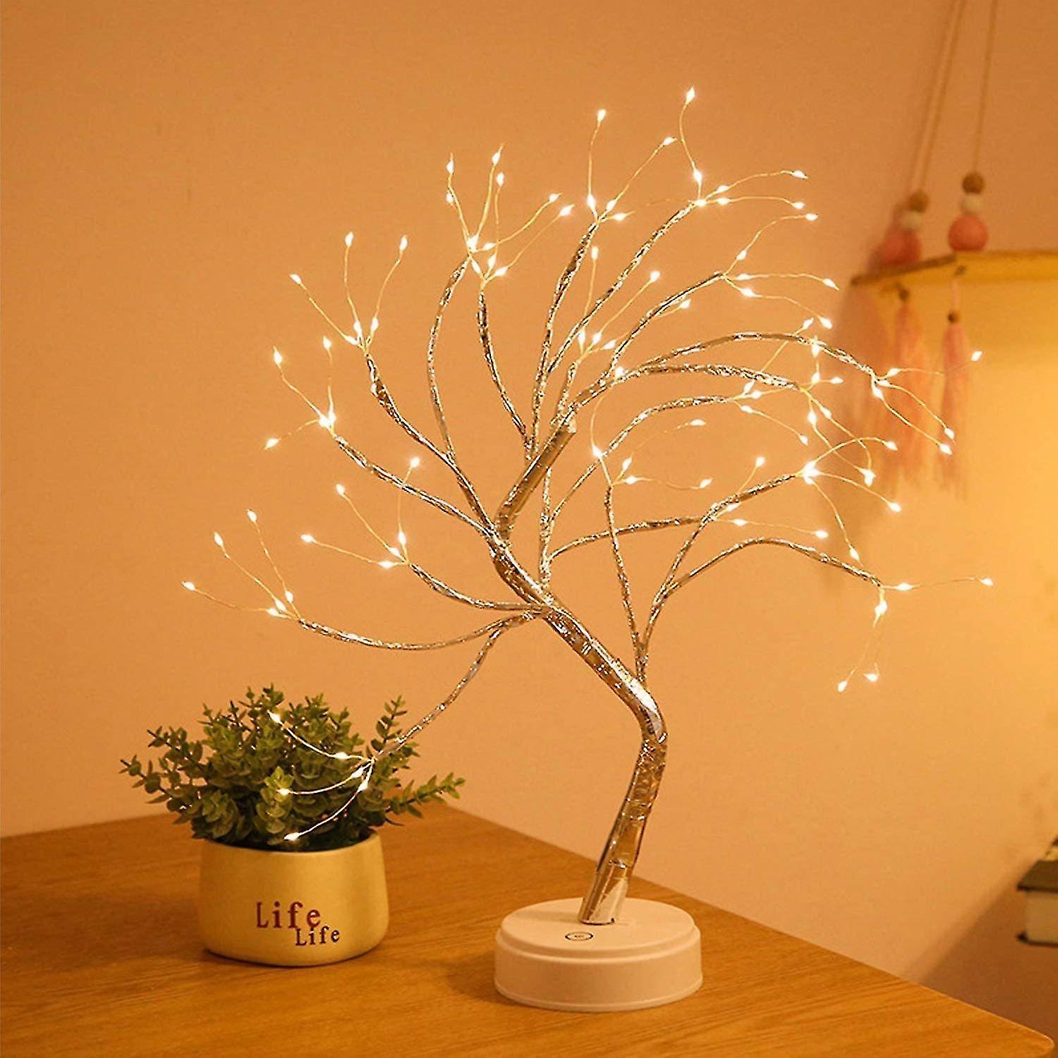 LED Light Tree, 108 LED Beads Night Lights, Adjustable Branches DIY Copper Wire Tree Design for Wedd