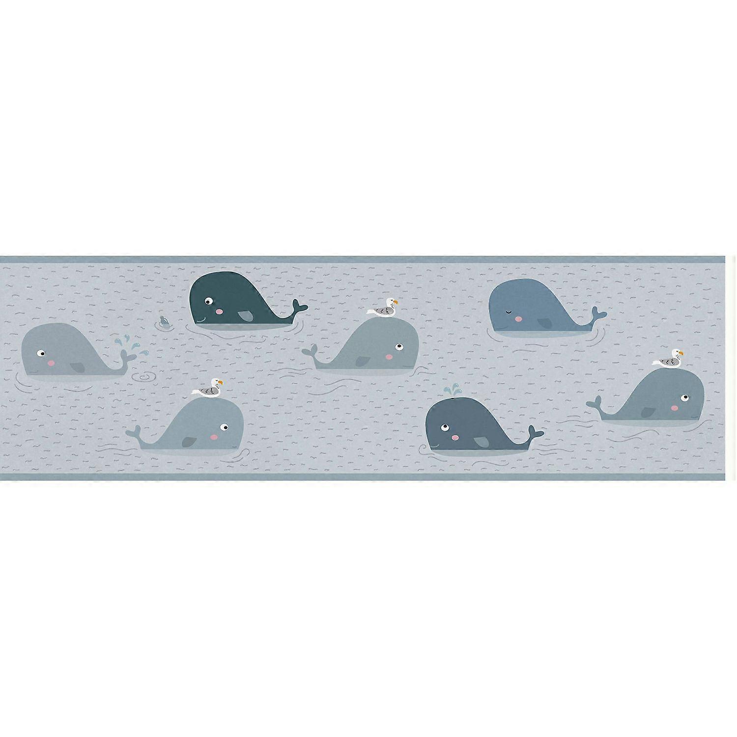 Animal pattern wallpaper wall Profhome 403735-GU self-adhesive border slightly textured with animal pattern matt grey