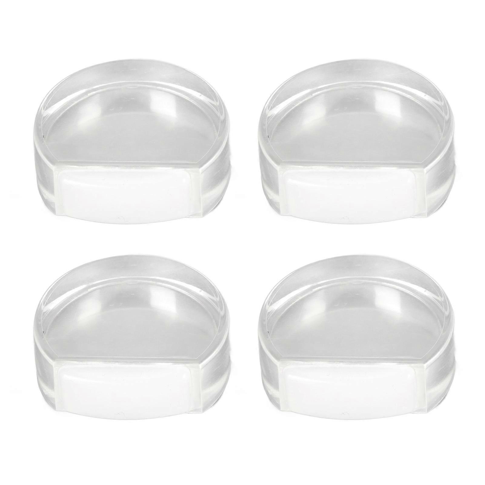 4pcs פקק דלת שקוף מחזיק דלת אקריליק רך למנוע פגיעה חיץ דלת הרצפה לחדר שינה מלון משרדים