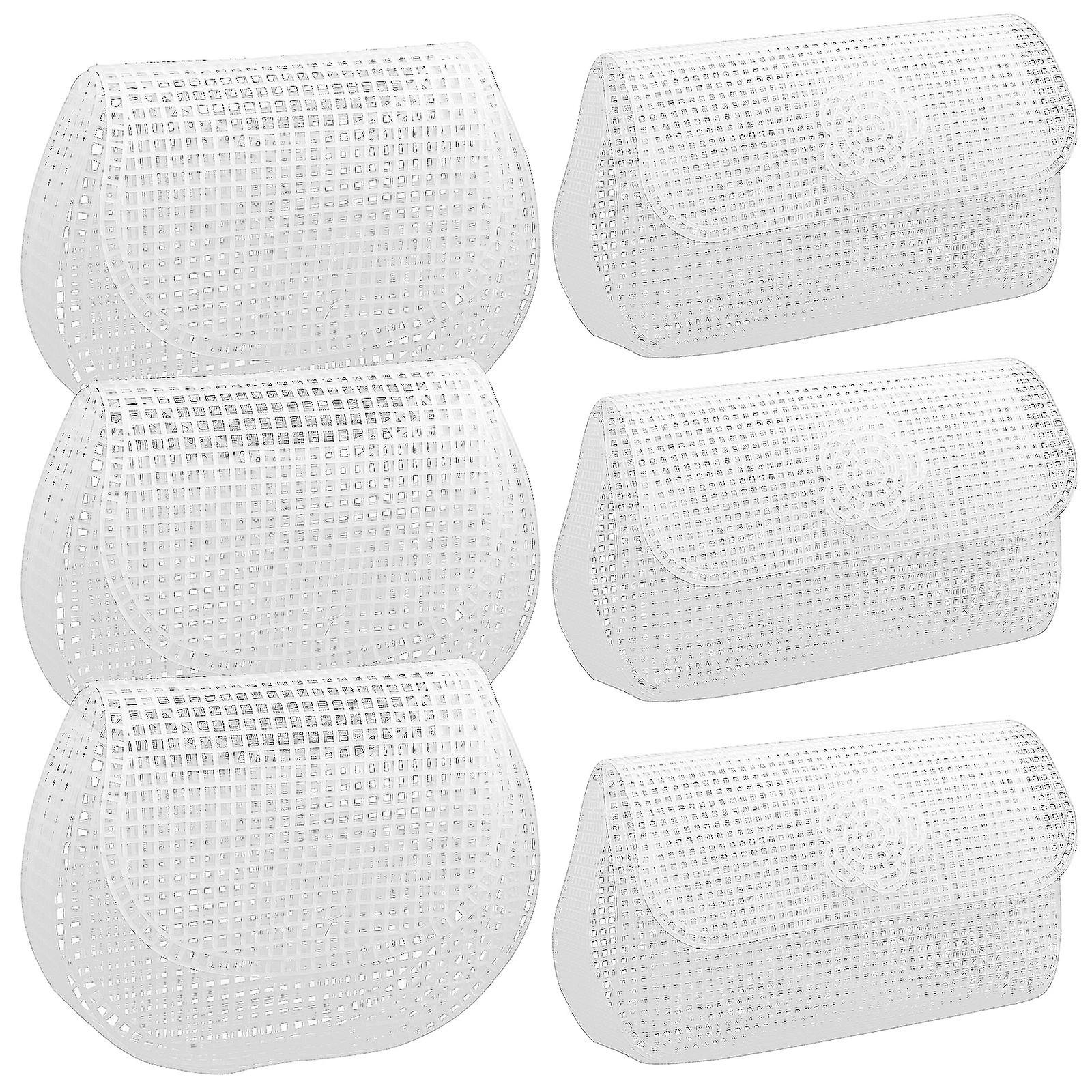 6 قطع شبكة قماش صحائف الكروشيه حقيبة الخياطة قماش صحائف محفظة صنع الملحقات