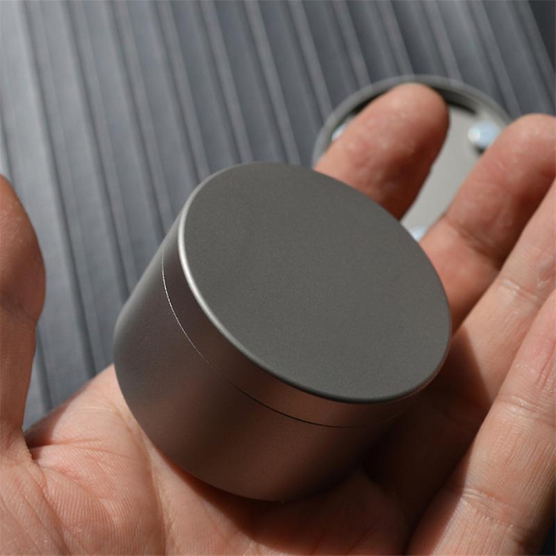New Round Magnetic Metal Box Outdoor Camping Titanium Tiny Box Container