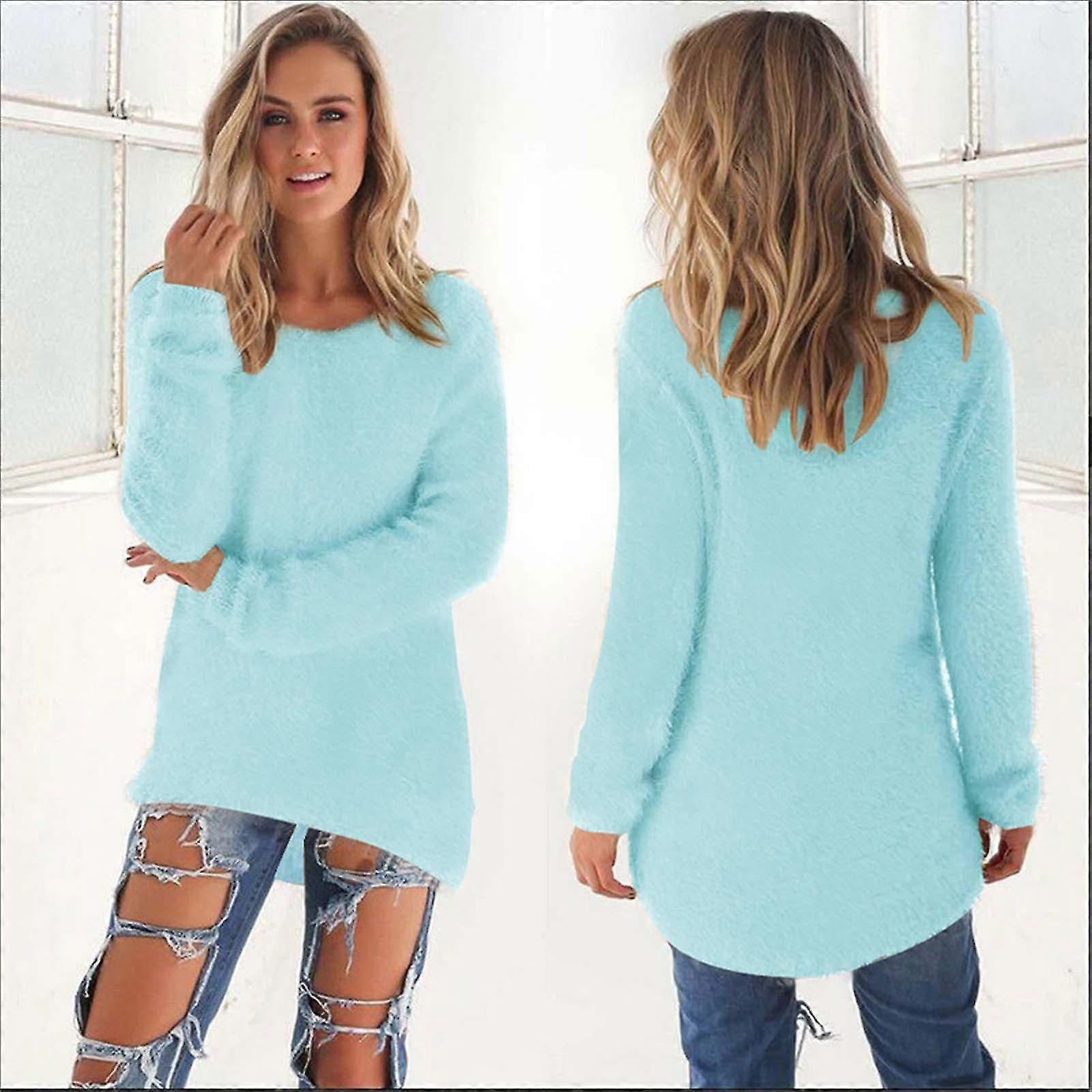 Women Fleece Fluffy Pullover Jumper Sweater