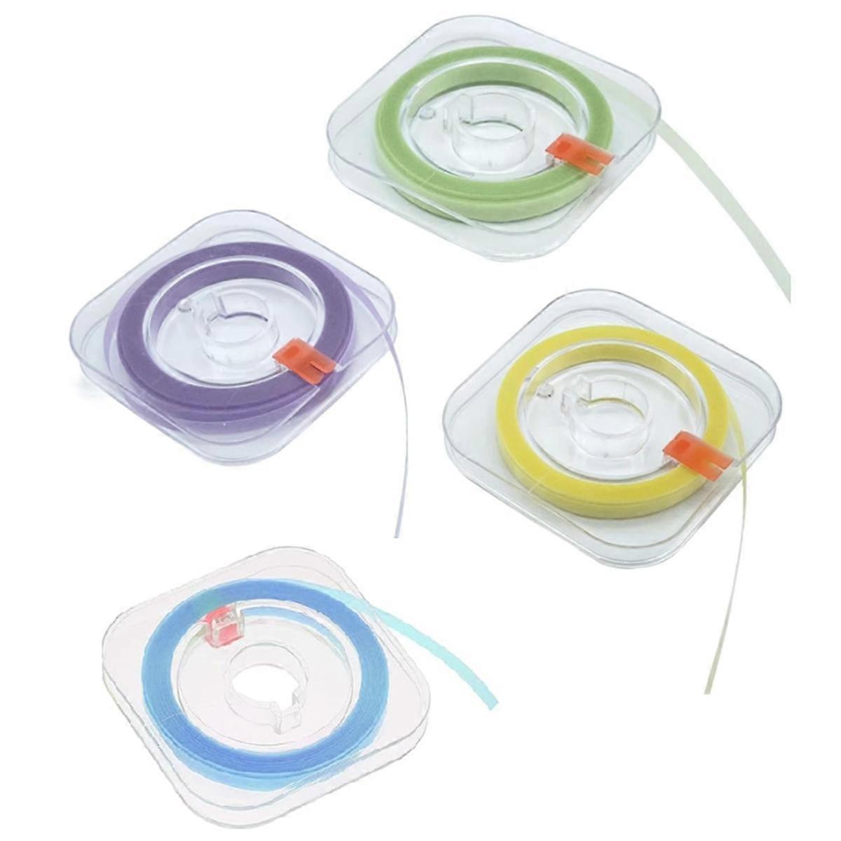 4-Pack Dental Polishing Strips Set, Teeth Grinding Sanding Tools 4mmx6m,12m/20m/30m/50m Tooth P