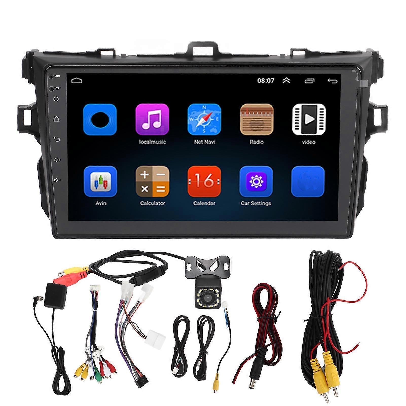 Carplay GPS Navigation 9in 2G RAM 32G ROM for Android 11 System Car Stereo Radio with HD Camera for Corolla 20092012 E2U611