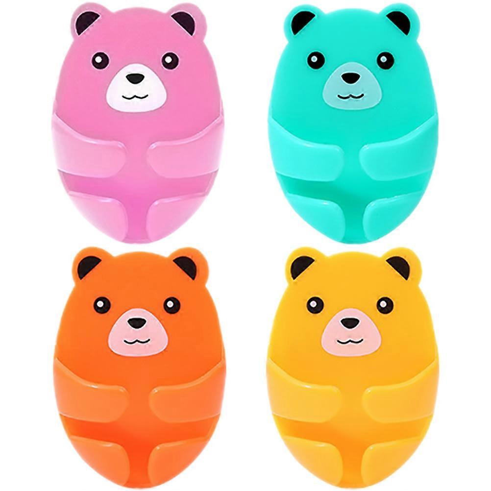 4pcs Adhesive Plug Socket Hooks Electrical Plug Hanger Plastic Power Plug Hooks