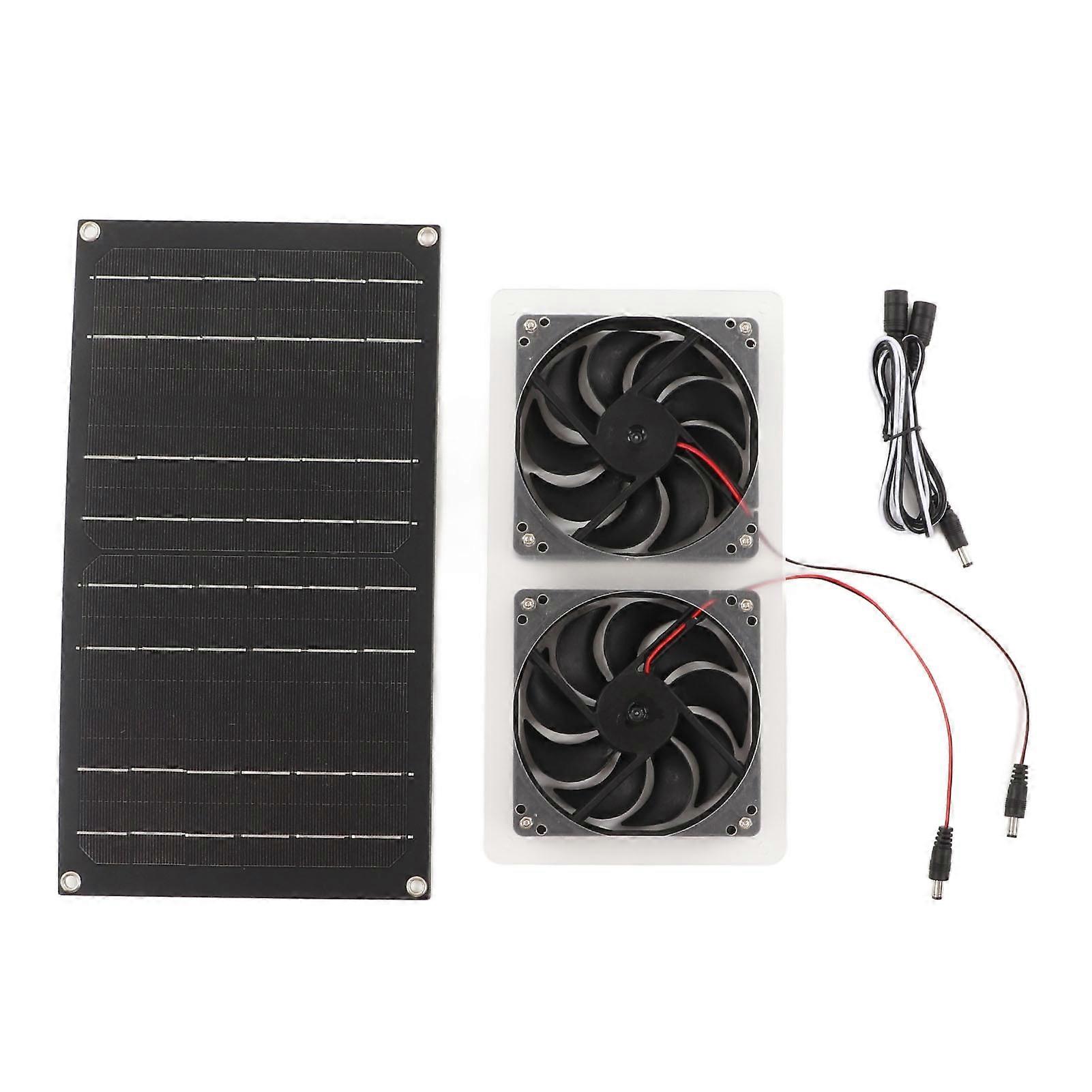Solarbetriebener Luftabsauger, wasserdicht, 100 W, Solargenerator, doppelter Abluftventilator für Wohnmobil, Yacht, Gewächshäuser, Badezimmer