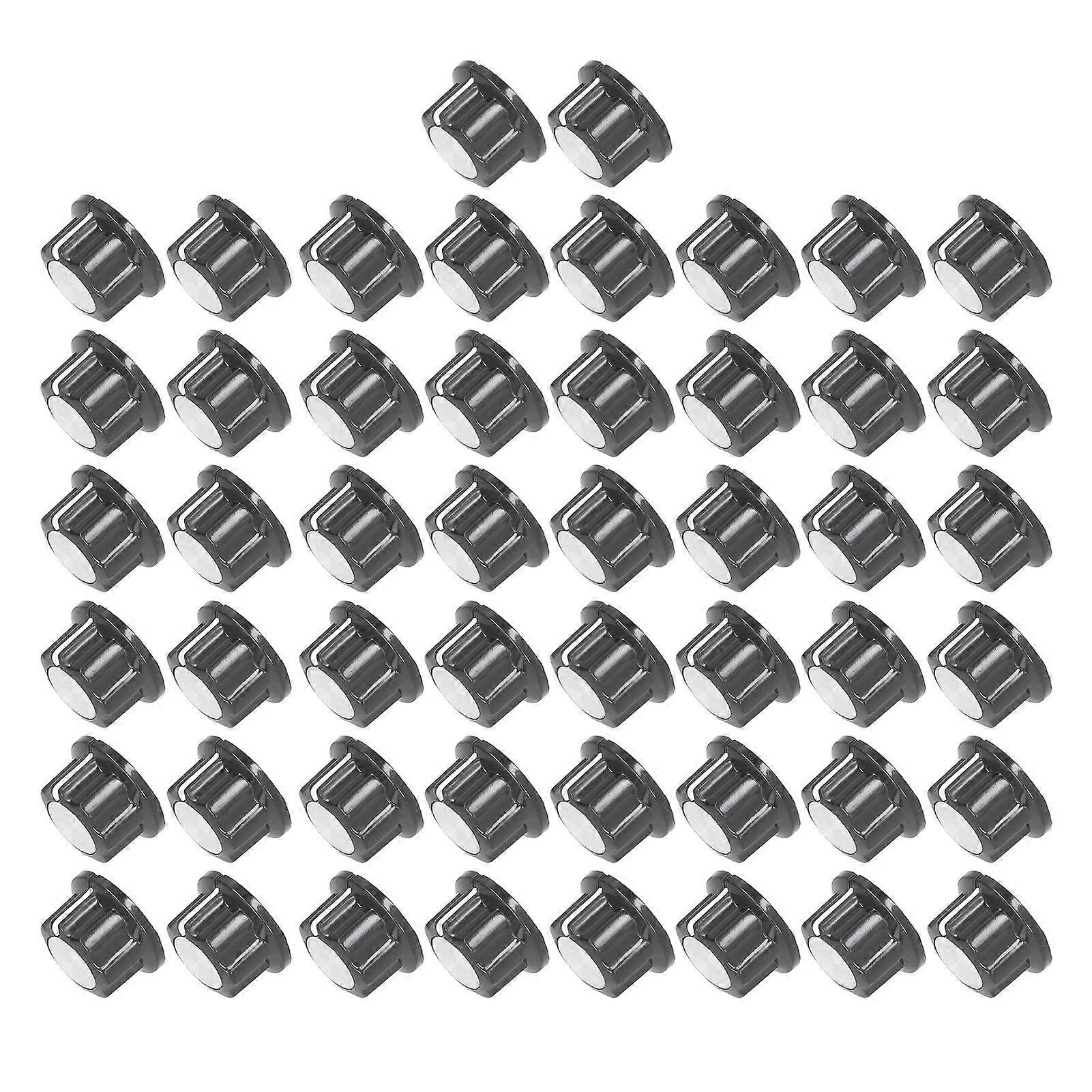 50Pcs Potentiometer Knob Side Screw Fixing Engineering Plastic Knobs Caps Replacement 20mm