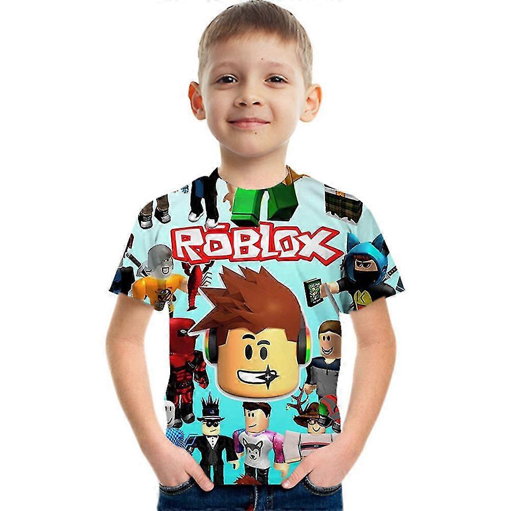 Roblox שרוול קצר חולצת טריקו ילדים ילד 3d מודפס חולצת טי קיץ מזדמנים צמרות