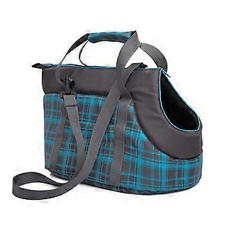 Portable Dog Bag With Blue Stripe
