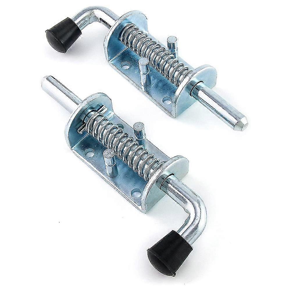 Spring Loaded Latch Pin, 2 Pack 6 Inch Heavy Duty Zinc Coated Barrel Spring Loaded Latch Locking Do