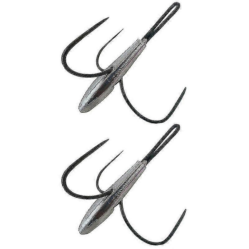 2pcs Fishing Hooks Three-claw Anchors Practical Fishing Accessories (silver)