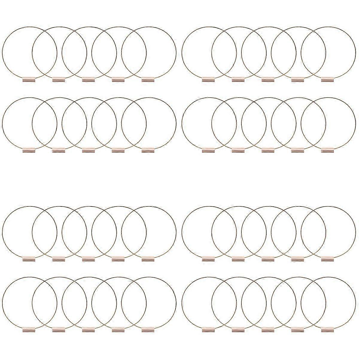 40 PZ 12 Pollici Metallo Floreale Cerchio Centrotavola per Tavolo, Anello Corona In Metallo con 40 Pz Segnaposto H