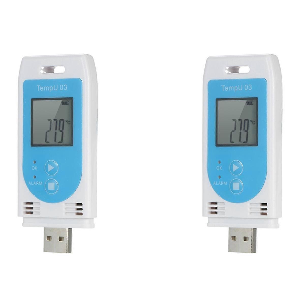 2X TempU 03 USB Temperature Humidity Data Logger Reusable RH TEMP Datalogger Recorder Humiture Reco