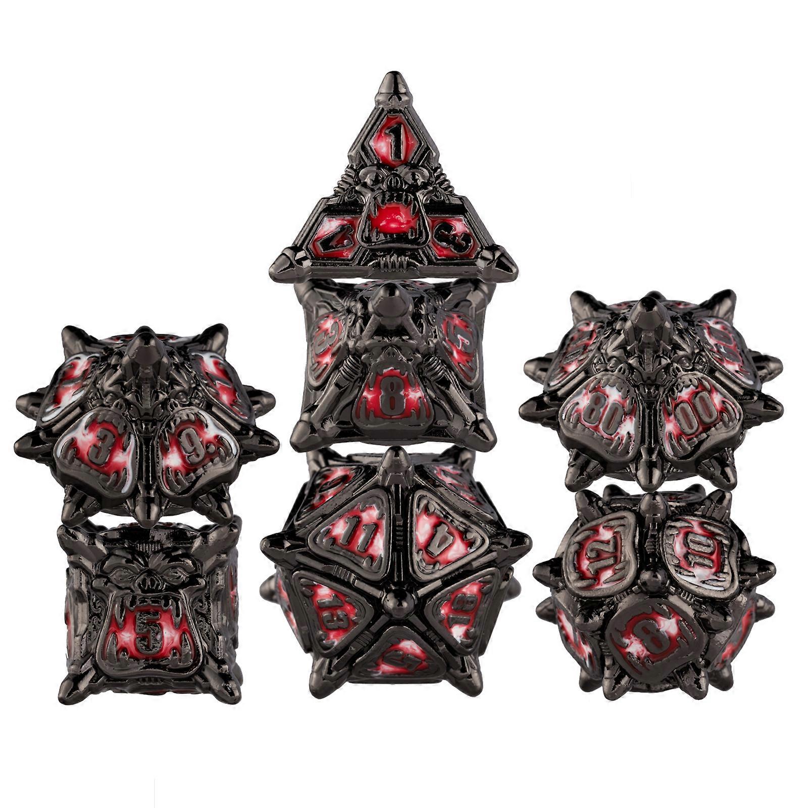 Metal Dice Set Dnd Dice For Dungeon And Dragon D&d Dice Player Rpg Metal Polyhedral Dice Set Role Playing Games With Metal Box