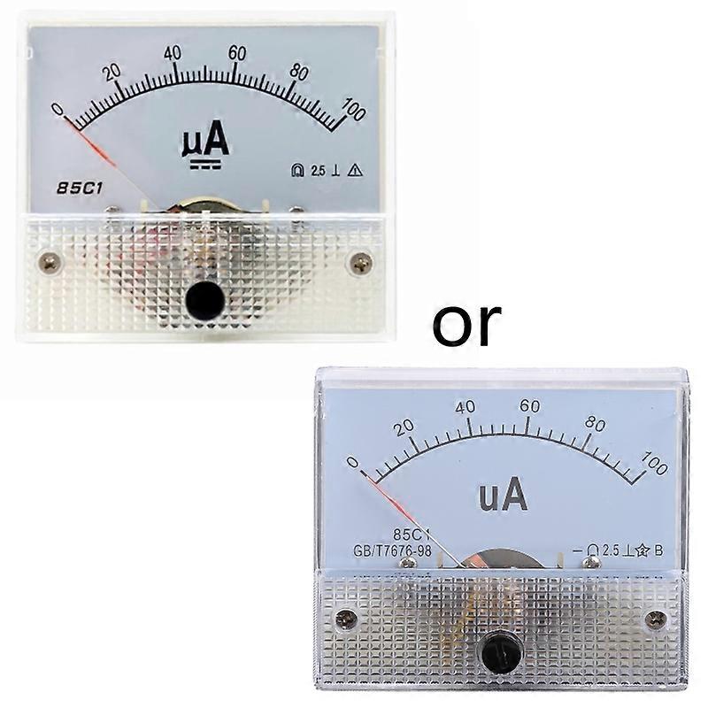 1Pc DC 85C1 A Analog Current Meter Panel Dial Current Gauge Pointer Ammeter Microampere Meter 50A 100A 200A 300A 500A