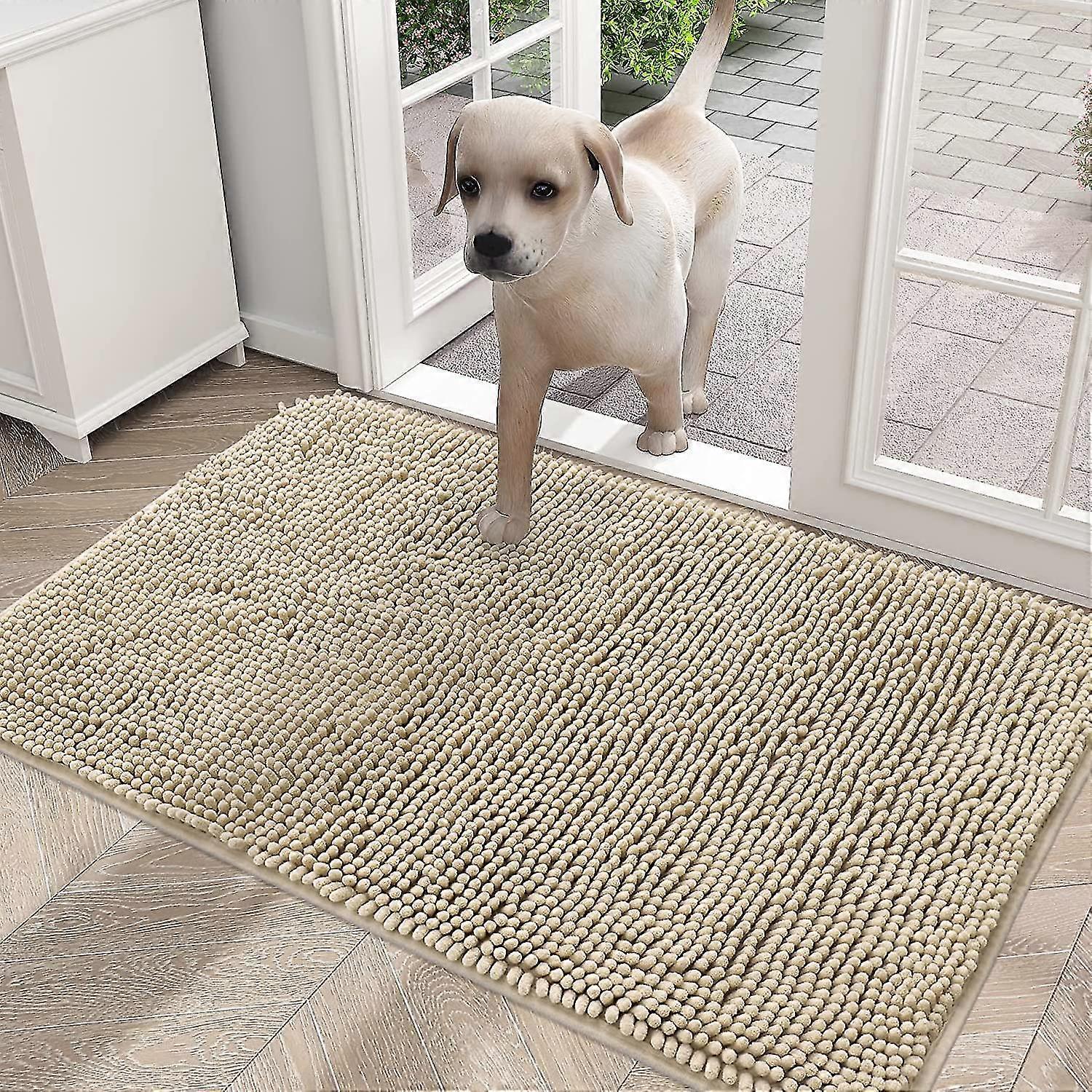 Dog Door Mat For Muddy Paws, Absorbs Moisture And Dirt, Absorbent Non-slip Washable Mat, Quick Dry Microfiber, Mud Mat For Dogs, Entry Indoor Door Mat