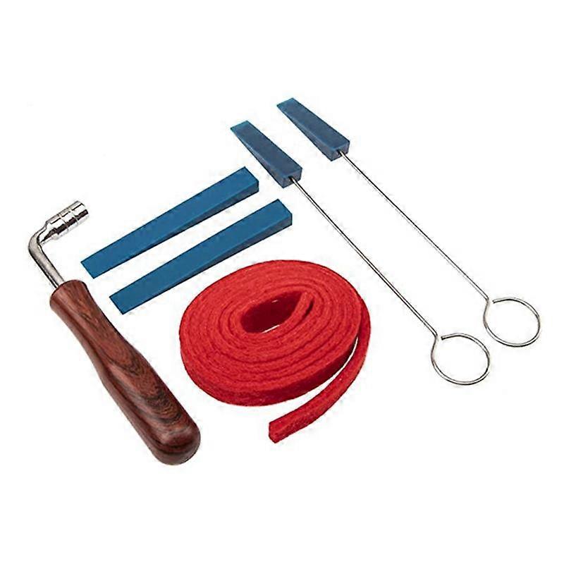 6Pcs Piano Tuner Tools, Piano Tuning Kit Professional Metal Rubber Tuning Mute Kit Including Hammer