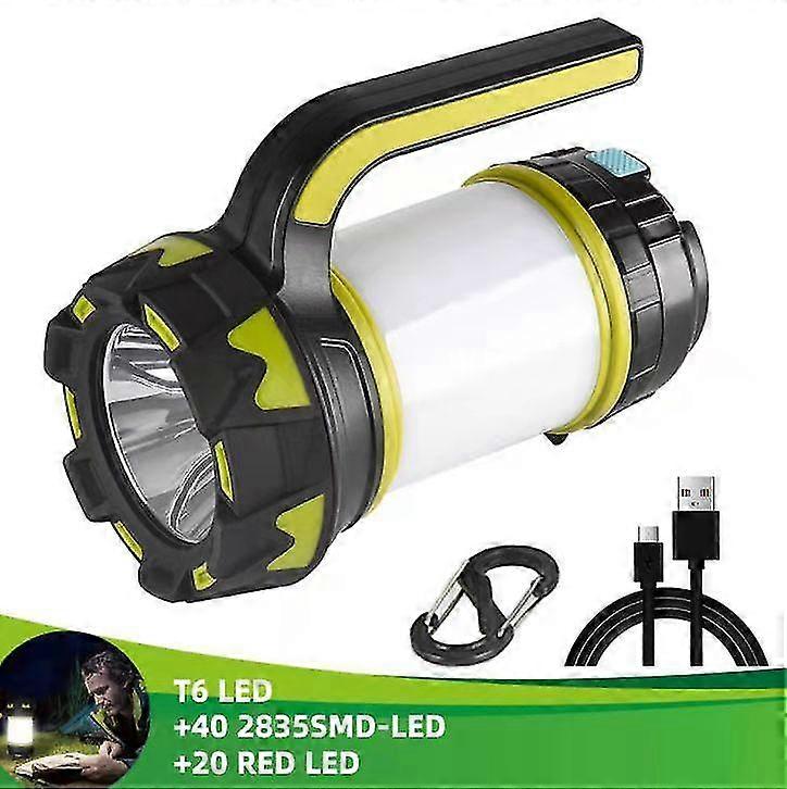 50000LM LED Searchlight Handheld Flashlight Portable Spotlight USB Rechargeable