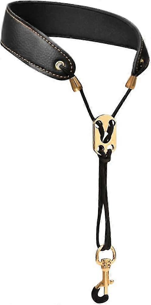Saxophone Strap Leather Saxophone Neck Strap,black