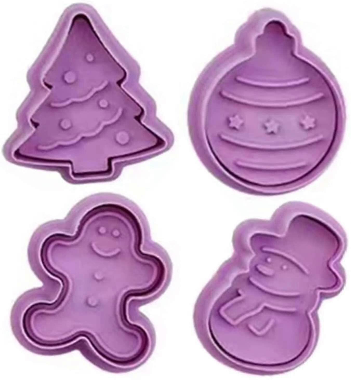 4pcs Christmas Cookie Cutters Molds