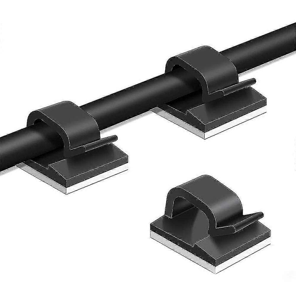 Self-adhesive Mini Cable Holder 50-pack Black Crjjkoy