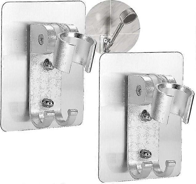Adjustable Angle Adhesive Shower Head Holder Set - 2 Pieces