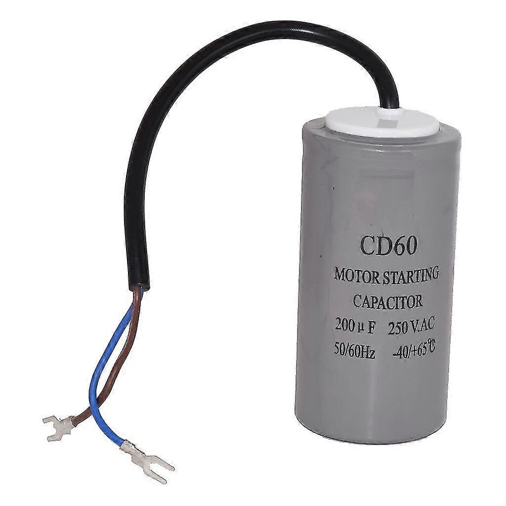 Universal 200UF / 200MFD AC Motor Start Capacitor with Cable 250v