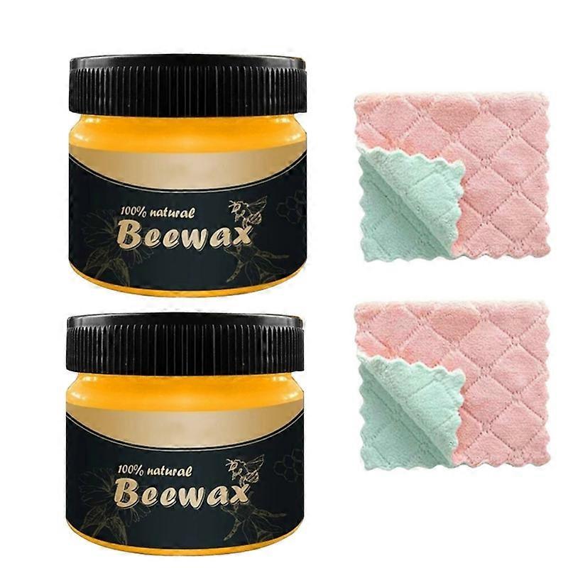 2X شمع العسل الملمع للخشب والأثاث 80G من الشمع الخشب التقليدي الانتهاء