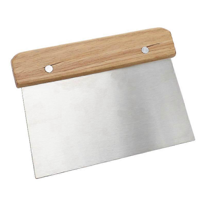 Stainless Steel Dough Scraper with Wood Handle 15*11.2cm Wood Color Silver