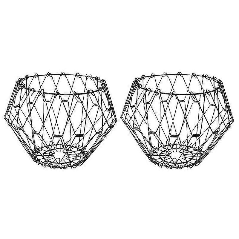 2 Pcs Metal Wire Retractable Folding Storage Compatible With Kitchen Counter