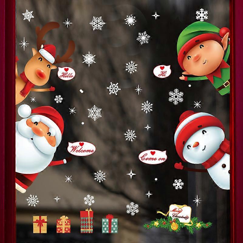 1 SET Christmas Window Clings Stickers