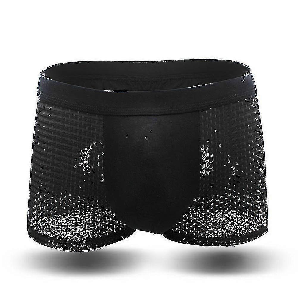 3 st Män Bambu Fiber Net Andas U Konvex Underbyxor Underkläder Boxer Briefs-I lager