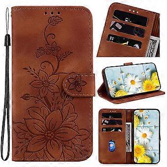 HAOYE Leather Folio Cover per OPPO Reno 12F 5G / OPPO Reno 12FS 5G, Premium Pelle PU Portafoglio Flip Case Custodia con [Slot per Scheda] [Funzione di
