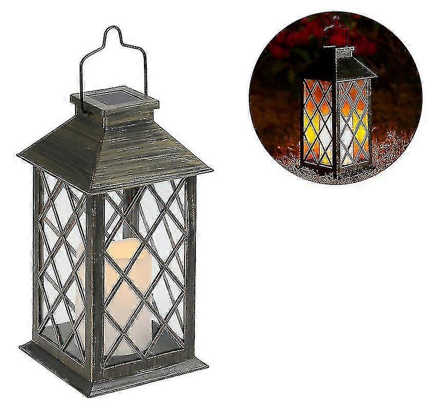 Solar Lantern With Led Candle And Deceptively Real Flicker Effect