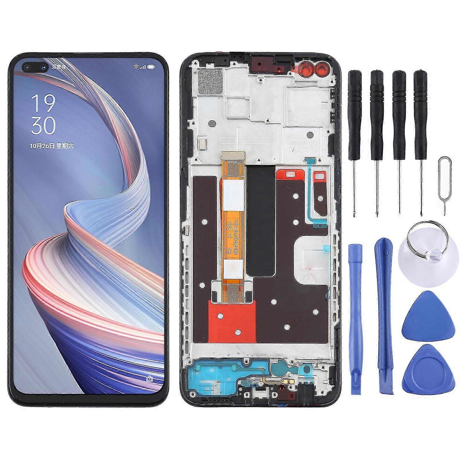 Tft Lcd Screen Compatible with Oppo A92s/reno4 Z Pdkm00 Digitizer Full Assembly With Frame