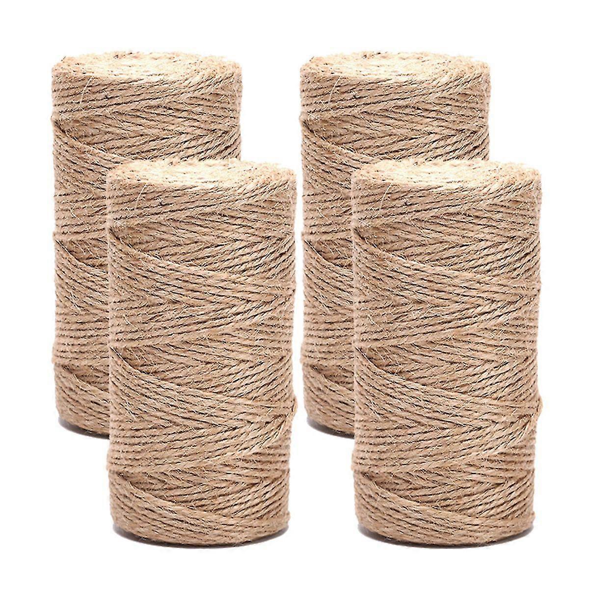 3 Rolls Natural Twine Burlap String Rope Party Wedding Gift Wrapping Cords Thread DIY Scrapbooking