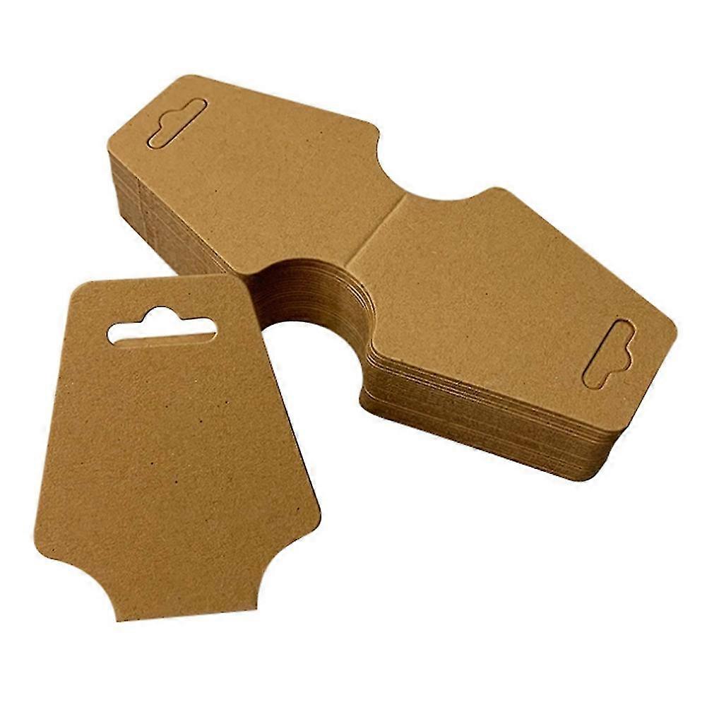 100pcs Bijoux Collier Emballage Carte en papier Kraft Paper Pendentif Display Card