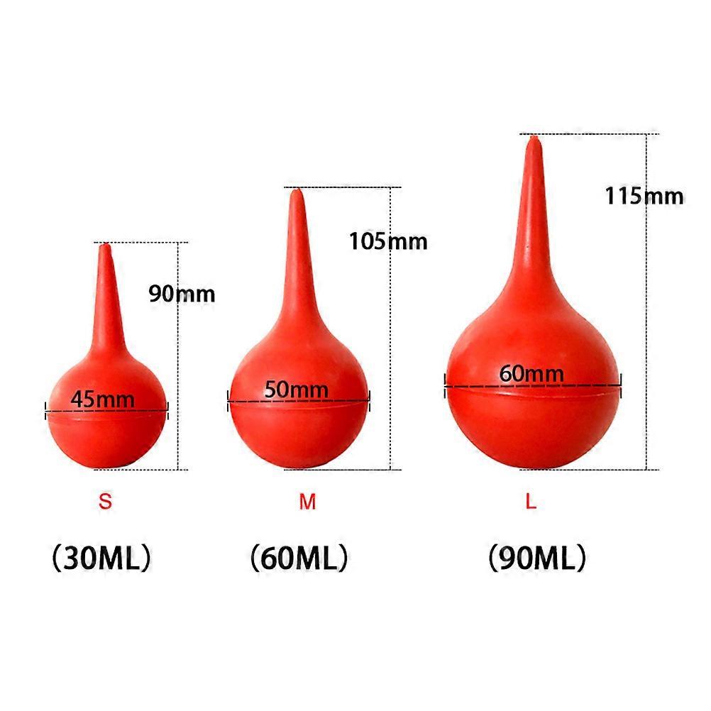 3Pcs Squeeze Bulb Ear Syringe Ear Washing Squeeze Syringe Ear Wash Bulb Ball Nose Cleaner Sucker