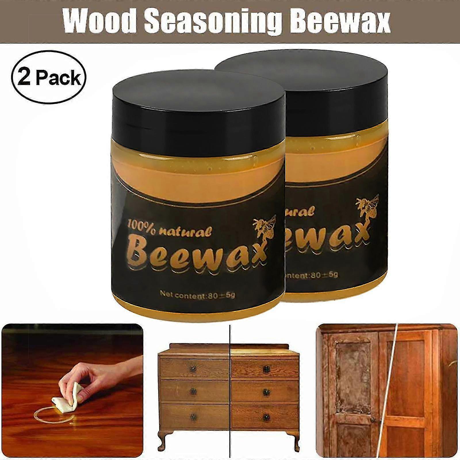 Wood Seasoning Beewax Complete Solution Furniture Care Beeswax Home Cleaning 2pc